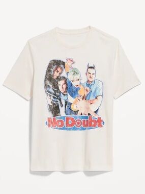 No Doubt Vintage Graphic Tee with Red & Blue Logo, NWT Relax Fit size Small